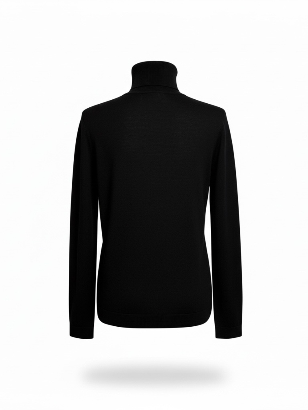 Brooks Brothers Black Knit Turtleneck Extra Fine Merino Wool Long Sleeve Sweater